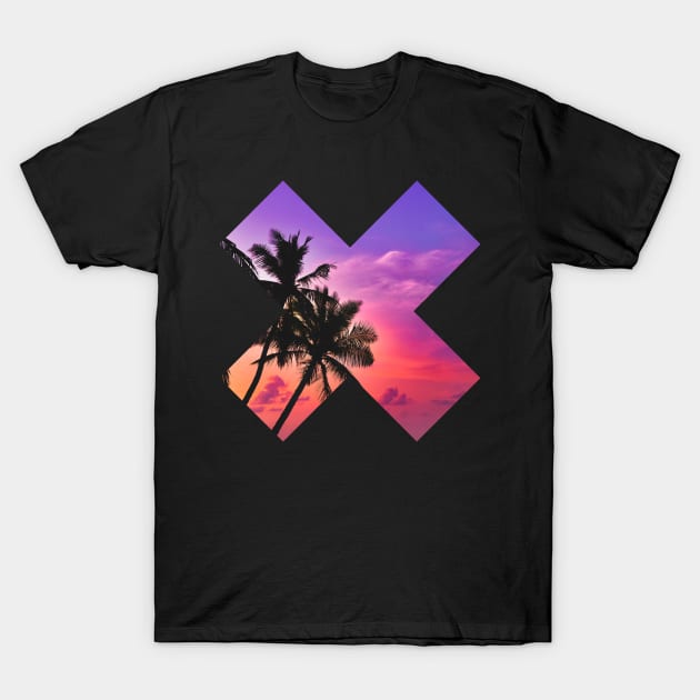 Sunset Palmtree T-Shirt by ArtBot